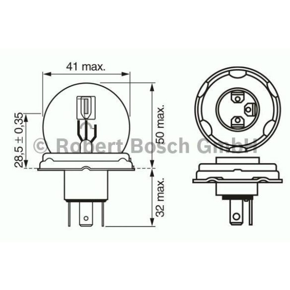 Bosch izzó MTZ R2 12V 45/40W