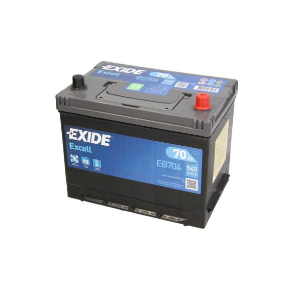 Akkumulátor 70ah 540A J+ Exide