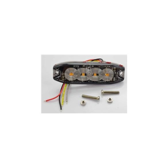 Sárga villogólámpa 4led 12/24V 3funk.