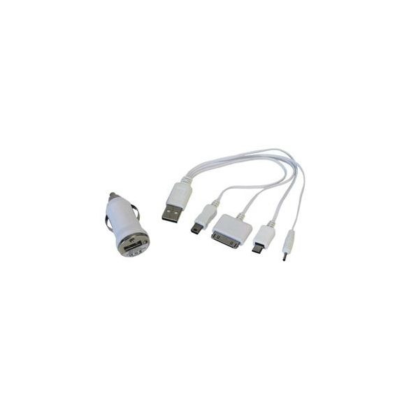 Szivargyújtó elosztó 1-es USB 12/24V (apple, mini usb, stb)