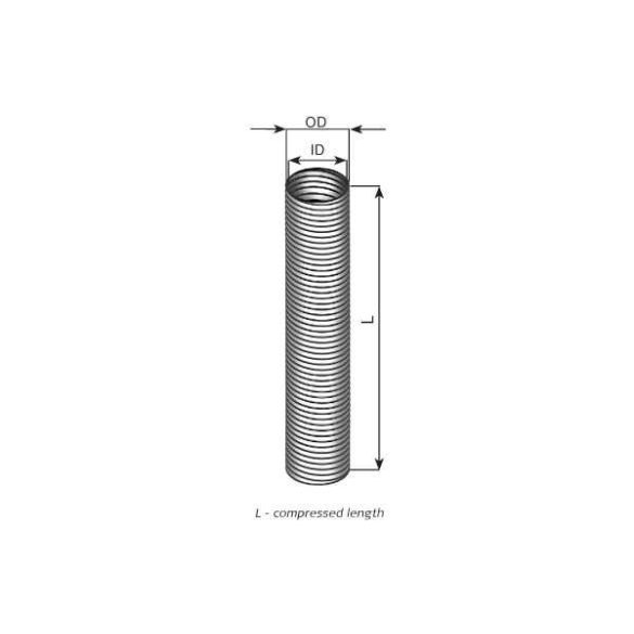 Kipufogócső flexibilis 115mm 1m