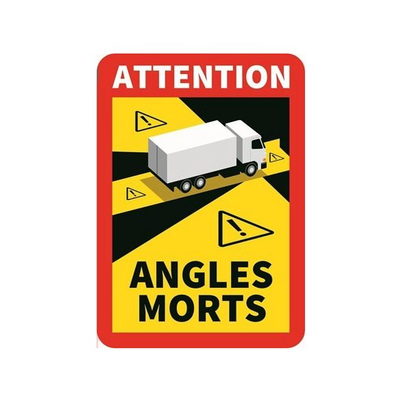 Mágneses Angles Morts holttér figyelmeztetés